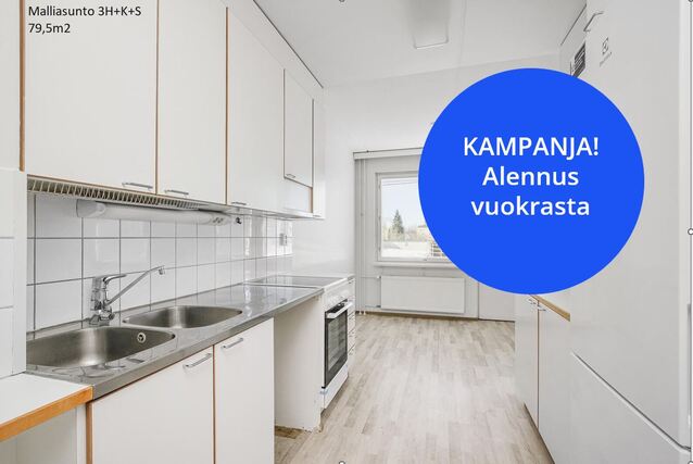 Vuokra-asunto Lappeenranta Tykki-Kiviharju 3 huonetta