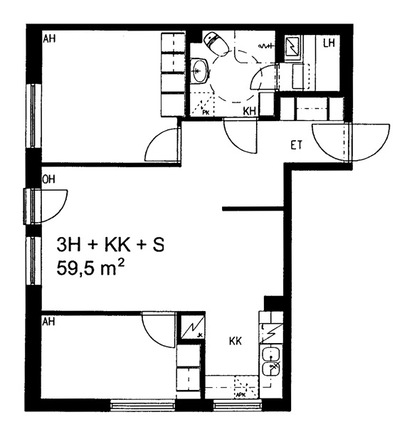 Rental Espoo Leppävaara 3 rooms