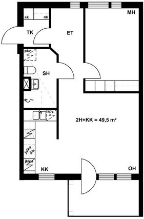 Right of occupancy apartment Helsinki Vuosaari 2 rooms