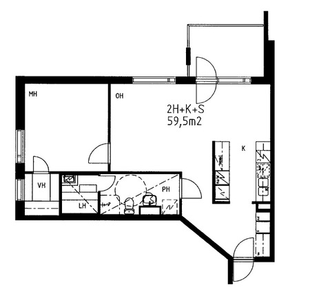 Right of occupancy apartment Espoo Suvela 2 rooms