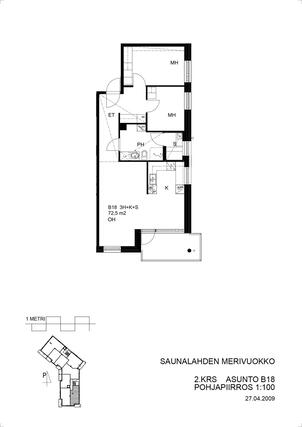Right of occupancy apartment Espoo Saunalahti 3 rooms