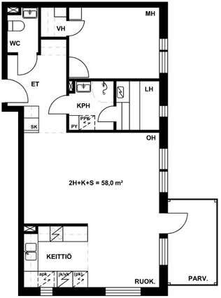 Right of occupancy apartment Lappeenranta Skinnarila 2 rooms