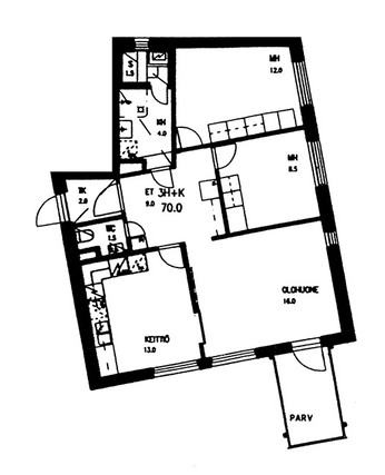 Right of occupancy apartment Lappeenranta Kanavansuu 3 rooms