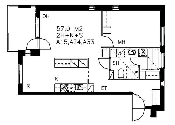 Right of occupancy apartment Vantaa Havukoski 2 rooms