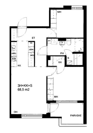 Right of occupancy apartment Helsinki Arabianranta 3 rooms