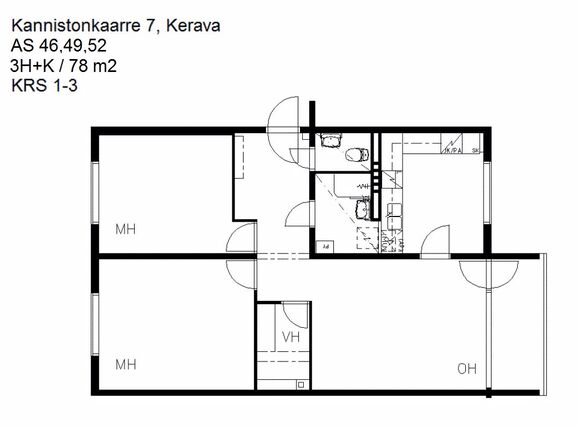 Vuokra-asunto Kerava Kannisto 3 huonetta