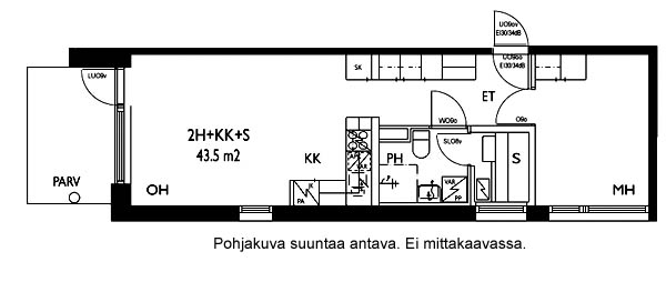 Rental Oulu Keskusta 2 rooms Julkisivukuva
