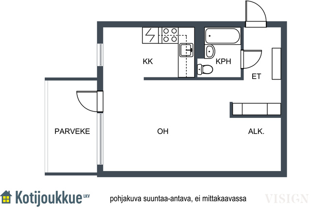 Rental Kouvola Tornionmäki 1 room