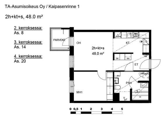 Right of occupancy apartment Tampere Kaukajärvi 2 rooms