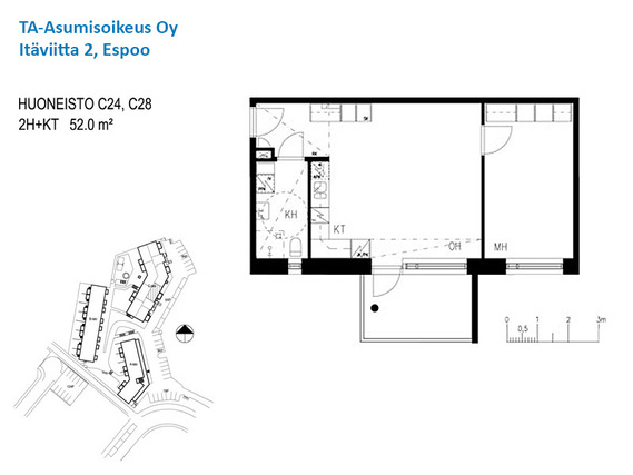 Asumisoikeusasunto Espoo Saunalahti Kaksio