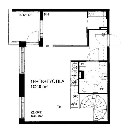 Right of occupancy apartment Helsinki Arabianranta 1 room