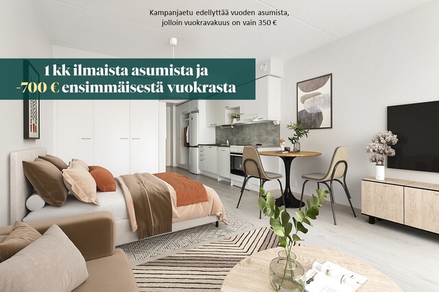 Vuokra-asunto Vantaa Aviapolis Yksiö -