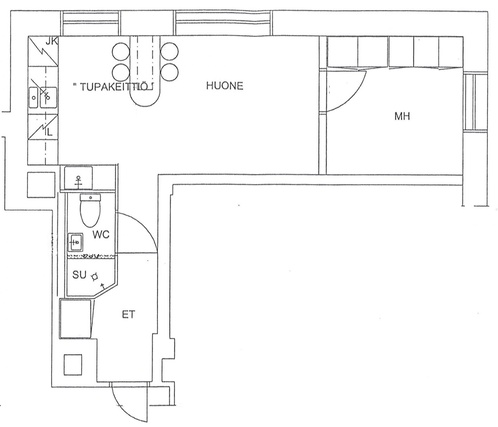 Rental Valkeakoski Keskusta 2 rooms Yleiskuva