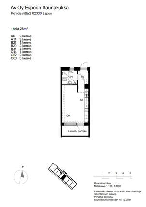 Rental Espoo Saunalahti 1 room Julkisivukuva