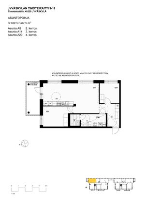 Right of occupancy apartment Jyväskylä Heinälampi 3 rooms