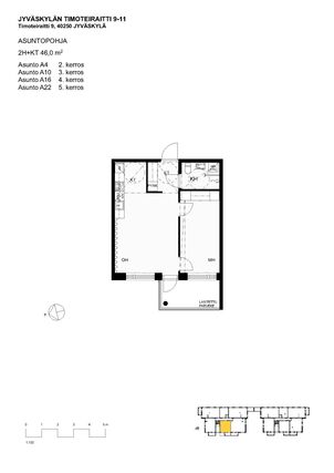 Right of occupancy apartment Jyväskylä Heinälampi 2 rooms