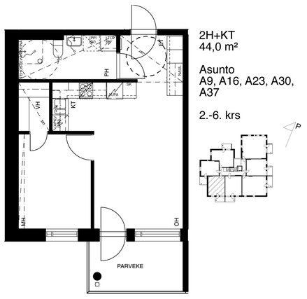 Right of occupancy apartment Vantaa Pakkala 2 rooms