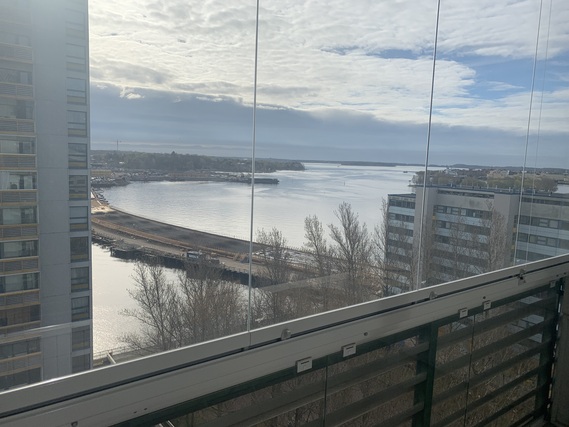 Vuokra-asunto Helsinki Merihaka Yksiö Näkymä parvekkeelta