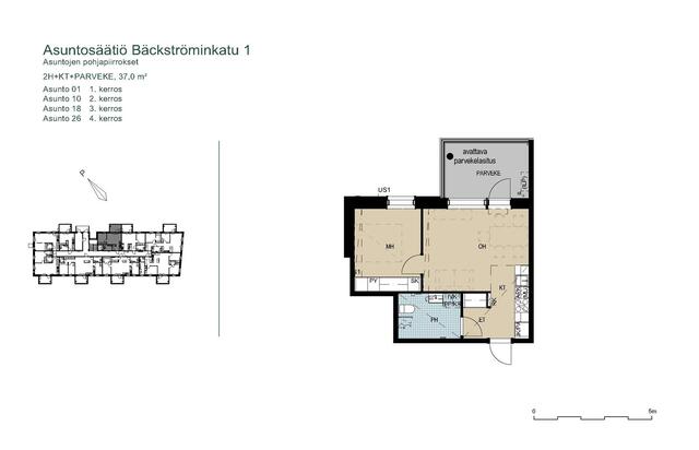 Right of occupancy apartment Tampere  2 rooms