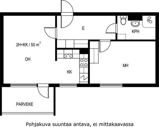 Vuokra-asunto Lahti Liipola Kaksio Julkisivukuva