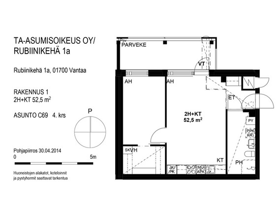 Right of occupancy apartment Vantaa Kivistö 2 rooms