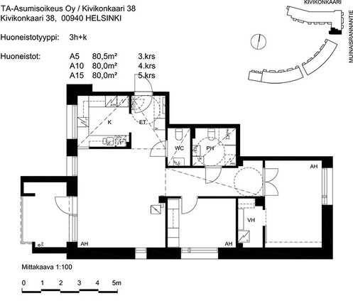 Right of occupancy apartment Helsinki Mellunkylä 3 rooms