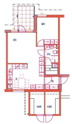 Right of occupancy apartment Muurame Keskusta 2 rooms