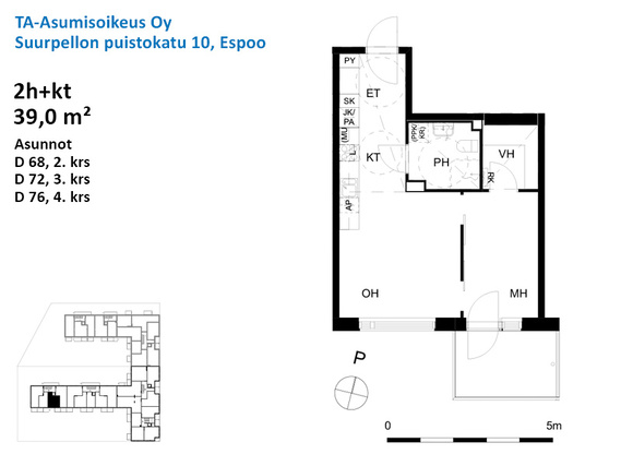 Asumisoikeusasunto Espoo Henttaa Kaksio