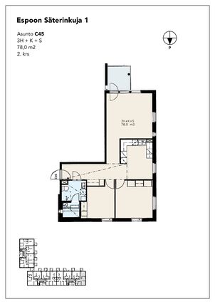 Right of occupancy apartment Espoo Leppävaara 3 rooms