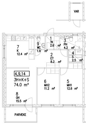 Right of occupancy apartment Oulu Kaijonharju 3 rooms