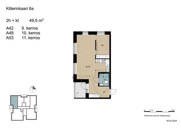 Right of occupancy apartment Vantaa Myyrmäki 2 rooms