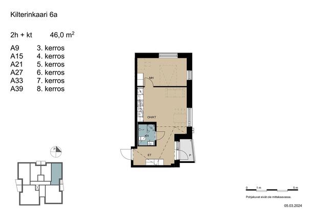 Right of occupancy apartment Vantaa Myyrmäki 2 rooms