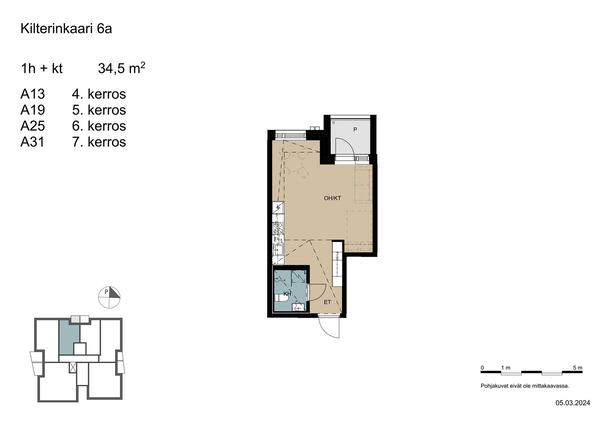 Right of occupancy apartment Vantaa Myyrmäki 1 room