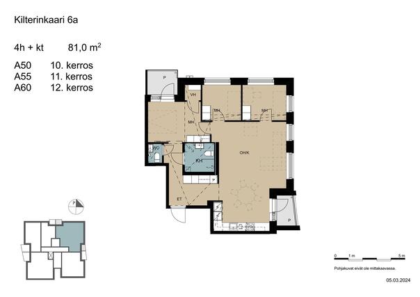 Right of occupancy apartment Vantaa Myyrmäki 4 rooms