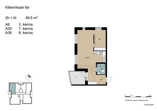 Right of occupancy apartment Vantaa Myyrmäki 2 rooms