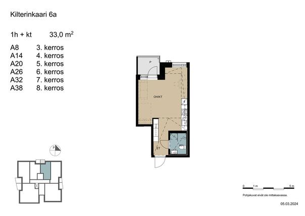 Right of occupancy apartment Vantaa Myyrmäki 1 room