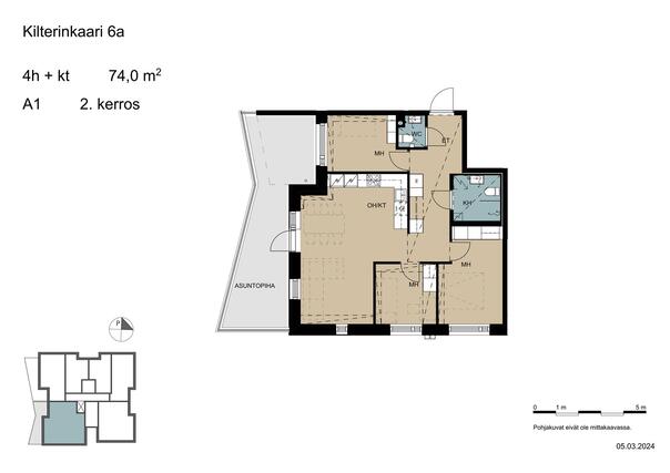 Right of occupancy apartment Vantaa Myyrmäki 4 rooms