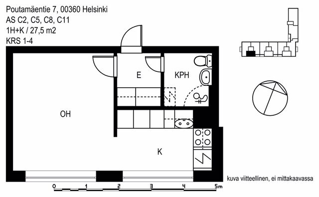 Vuokra-asunto Helsinki Pajamäki Yksiö