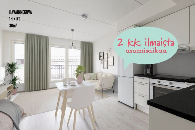 Rental Turku Iso-Heikkilä 1 room 2kk kampanjatarjous