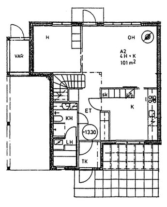 Right of occupancy apartment Helsinki Tapaninvainio 4 rooms