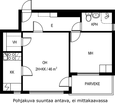 Vuokra-asunto Jyväskylä Keltinmäki Kaksio Julkisivukuva