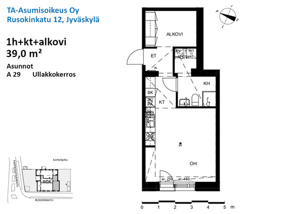 Asumisoikeusasunto Jyväskylä Tourula Yksiö