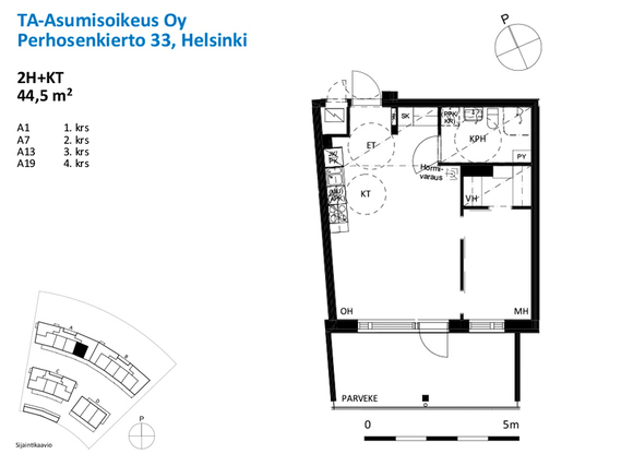 Right of occupancy apartment Helsinki Kaarela 2 rooms