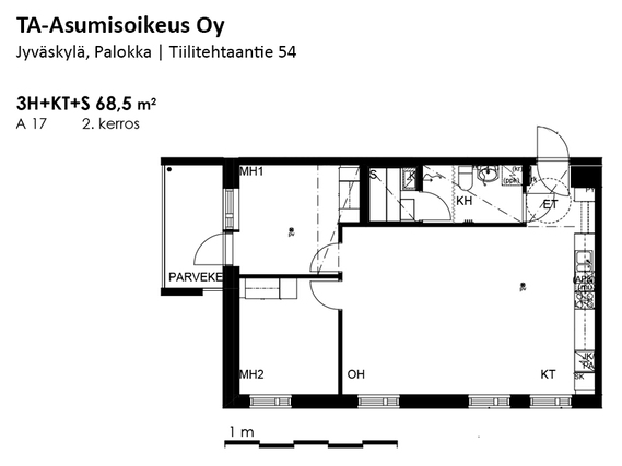 Asumisoikeusasunto Jyväskylä Mannila 3 huonetta