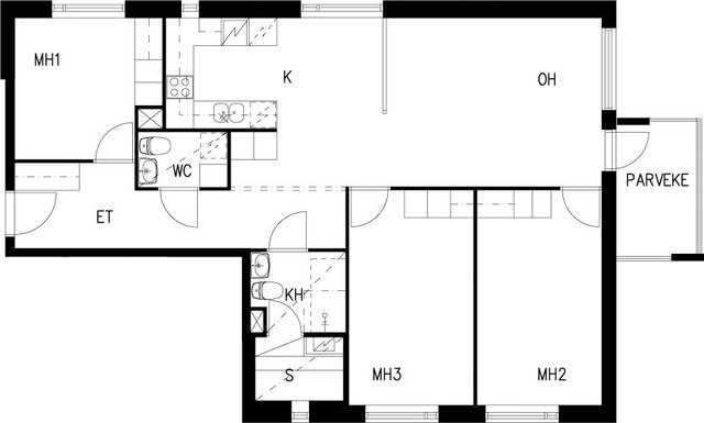 Asumisoikeusasunto Vantaa Myyrmäki 4 huonetta