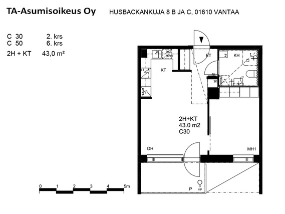 Right of occupancy apartment Vantaa Kaivoksela 2 rooms