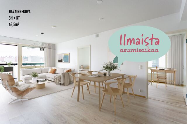 Rental Espoo Espoonlahti 3 rooms Kampanja