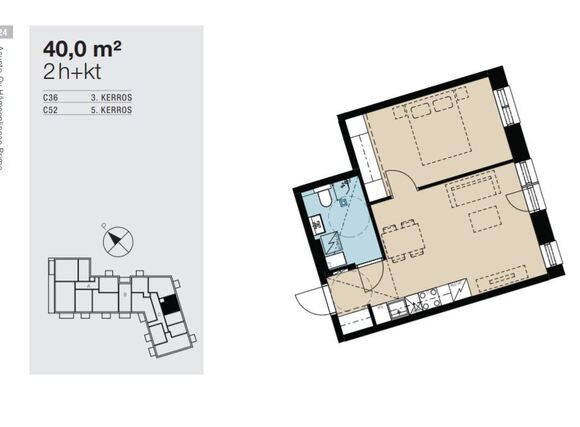 Vuokra-asunto Hämeenlinna Keinusaari Kaksio