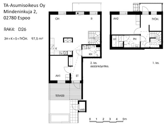 Right of occupancy apartment Espoo Kauklahti 3 rooms