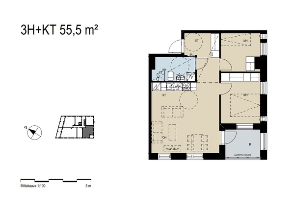 Rental Turku Keskusta 3 rooms Julkisivukuva